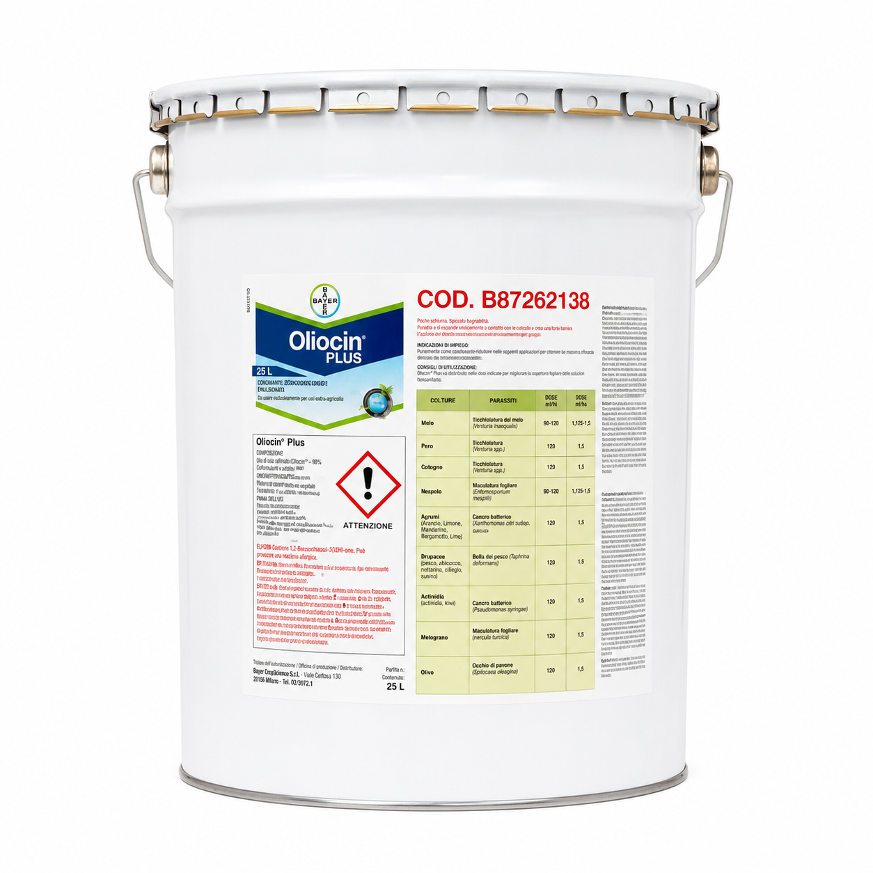 OLIOCIN Olio Bianco 25 LT – Insetticida e Acaricida Professionale