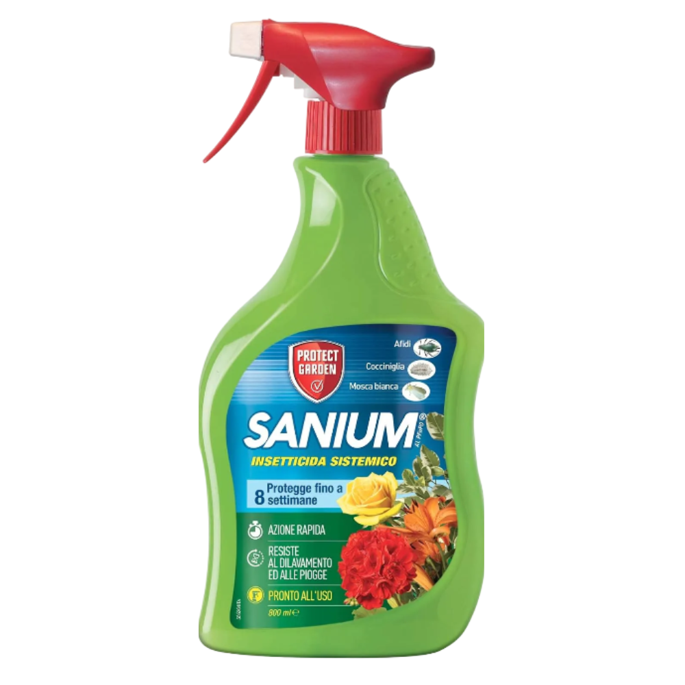 Systemisches Insektizid Protect Garden Sanium Pronto Uso 800 ml – Schutz  gegen Blattläuse, Schildläuse und Weiße Fliege