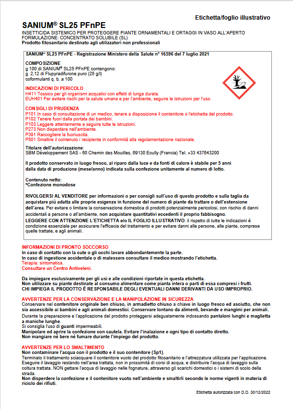 Insecticide Systémique Protect Garden Sanium Prêt à l’Emploi 800 ml – Protection contre Pucerons, Cochenilles et Mouche Blanche