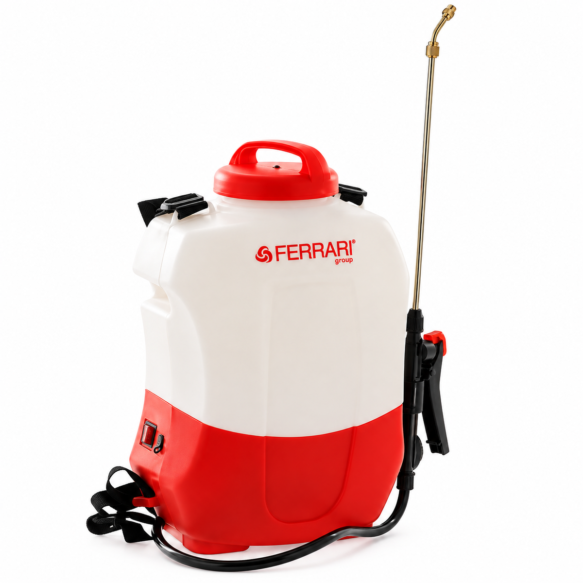 Pompa a spalla elettrica 8L Ferrari – Batteria al Litio per trattamenti e diserbo