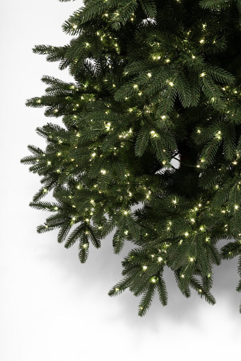Deneb Slim, albero natalizio stretto e alto in PE effetto Real Touch con LED su tutti i rami – foto 4