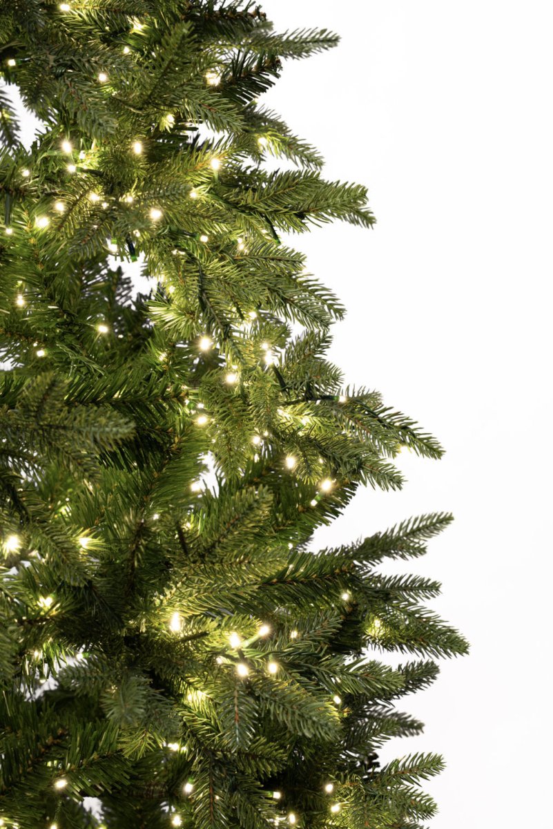 Deneb Slim, albero natalizio stretto e alto in PE effetto Real Touch con LED su tutti i rami – foto 7