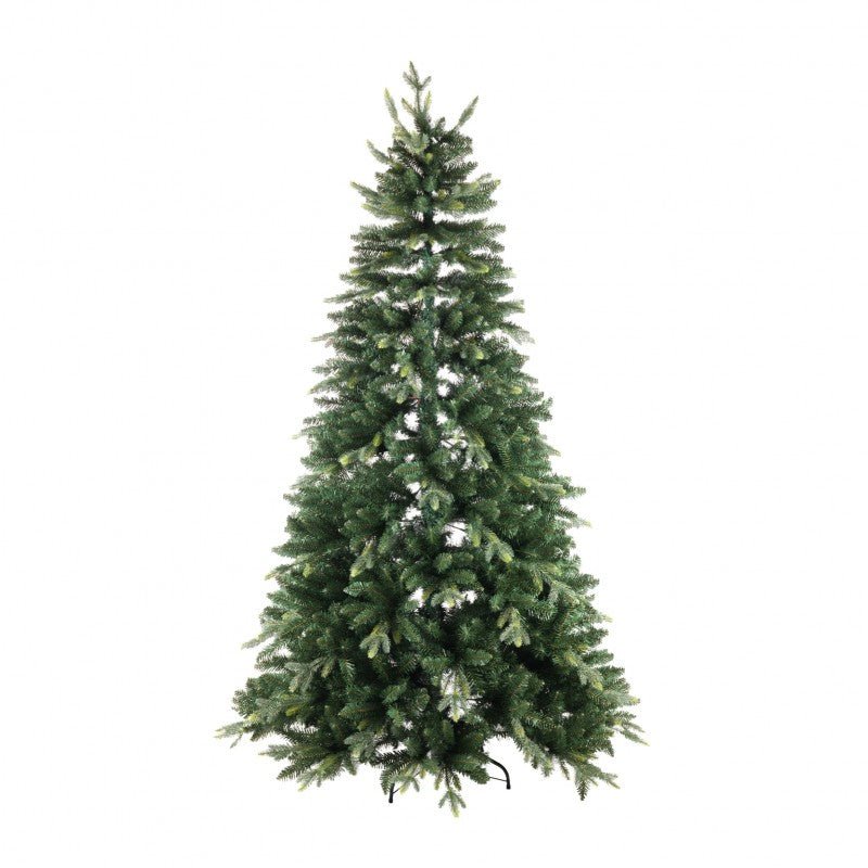 Abete artificiale Aspromonte LVG Design, chioma conica verde smeraldo folta e senza decorazioni