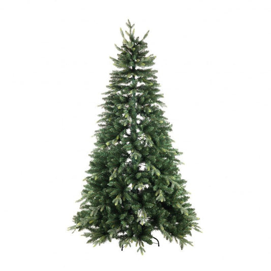 Abete artificiale Aspromonte LVG Design, chioma conica verde smeraldo folta e senza decorazioni