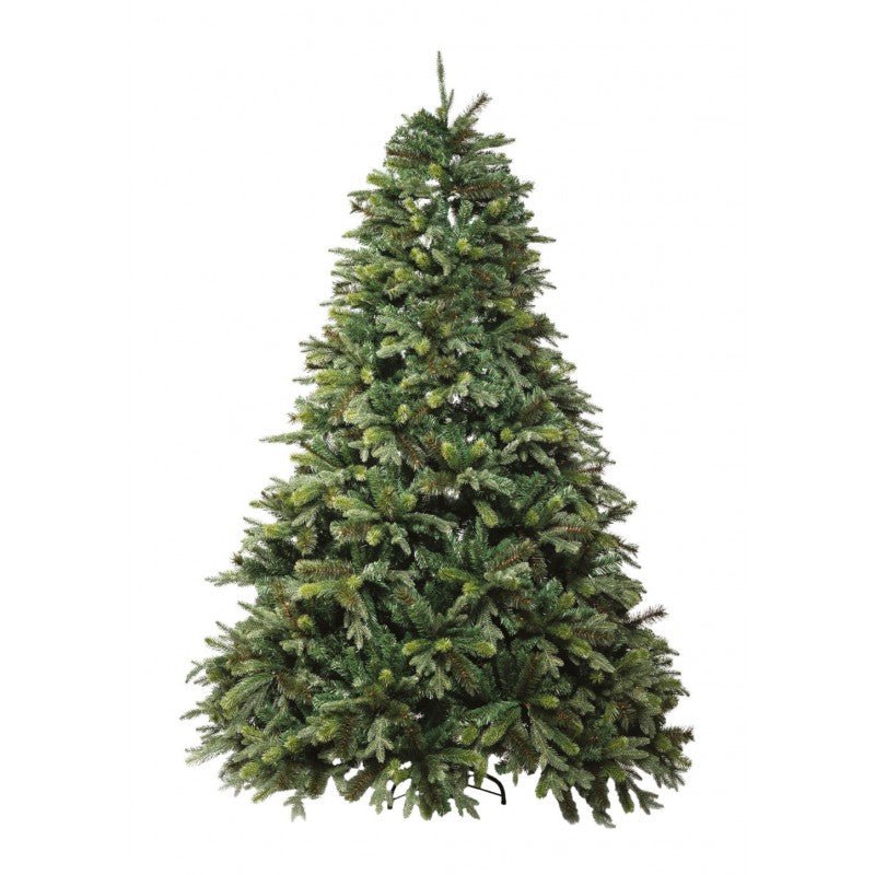 Sila, albero di Natale artificiale molto folto in stile americano con chioma verde piena