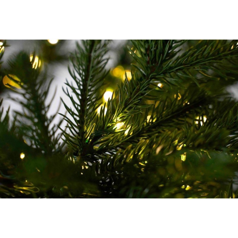 Abete Aldebaran LVG Design in polietilene real touch con punte verso l'alto e LED caldi accesi – foto 3