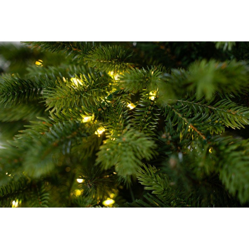 Altair, albero natalizio con tronco a vista effetto legno, punte sfumate e LED accesi – foto 2