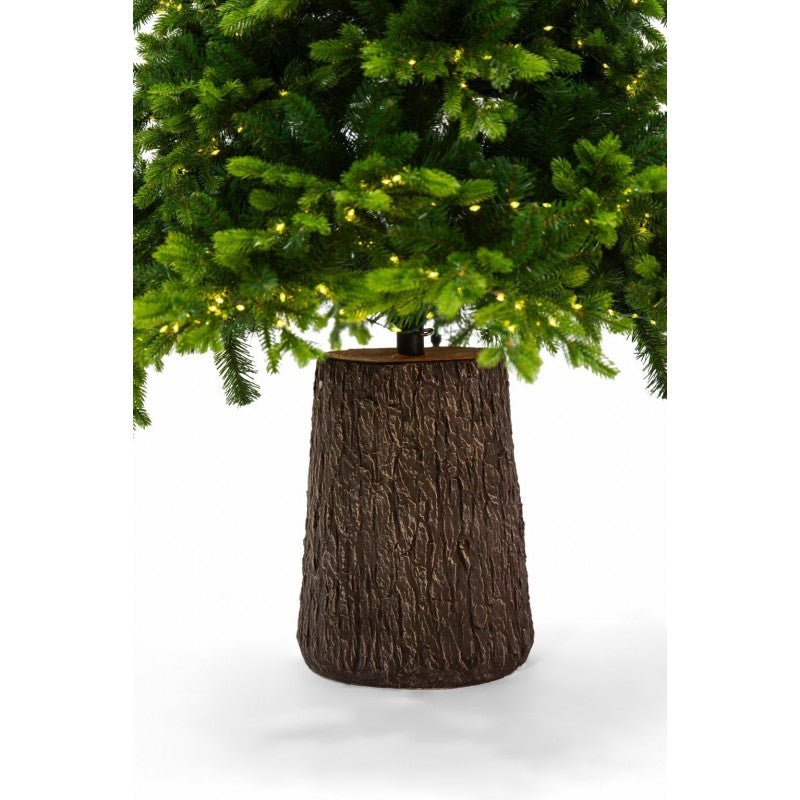 Altair, albero natalizio con tronco a vista effetto legno, punte sfumate e LED accesi – foto 3