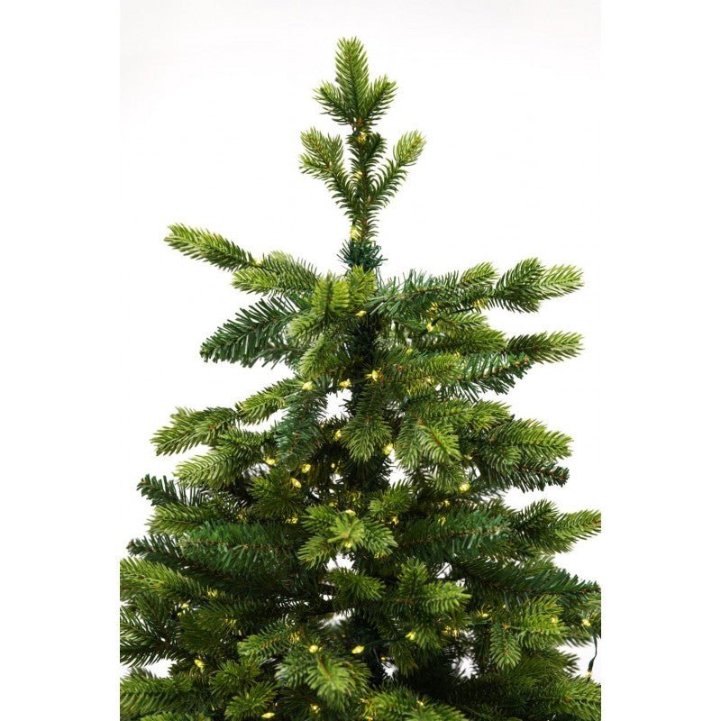 Altair, albero natalizio con tronco a vista effetto legno, punte sfumate e LED accesi – foto 6