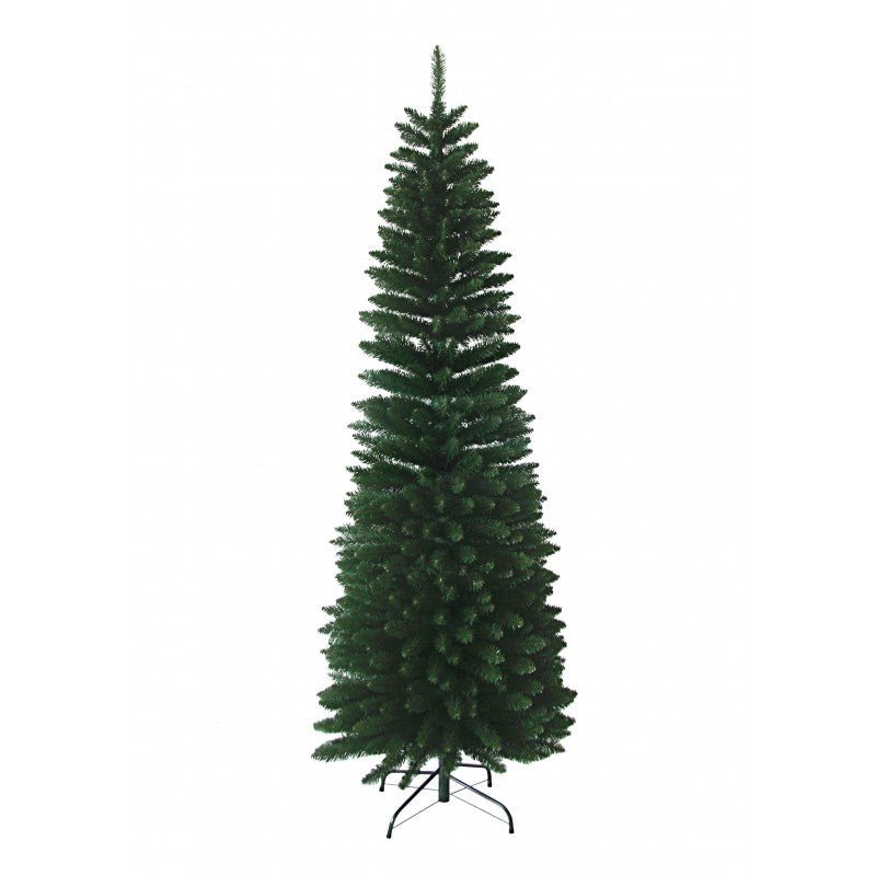Giotto Slim LVG Design, albero di Natale dalla sagoma sottile con rami in PVC verde scuro