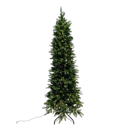 Alcione Slim LVG Design acceso, albero di Natale stretto con LED bianco caldo già integrati