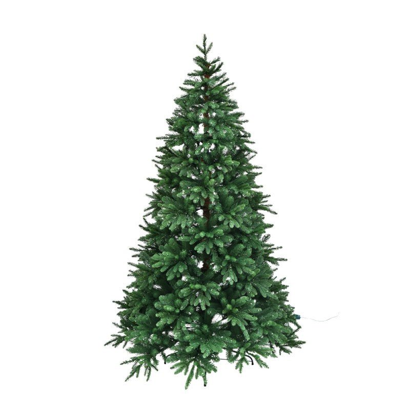 Albero di Natale artificiale Polluce acceso, con LED caldi distribuiti su rami verdi folti – foto 3