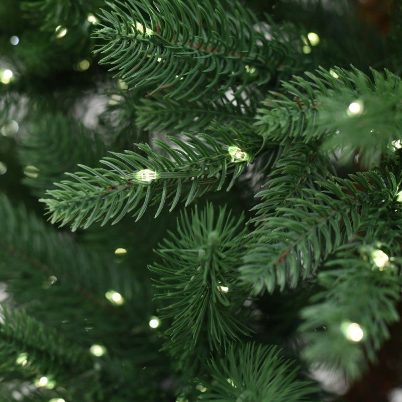 Albero di Natale artificiale Polluce acceso, con LED caldi distribuiti su rami verdi folti – foto 2