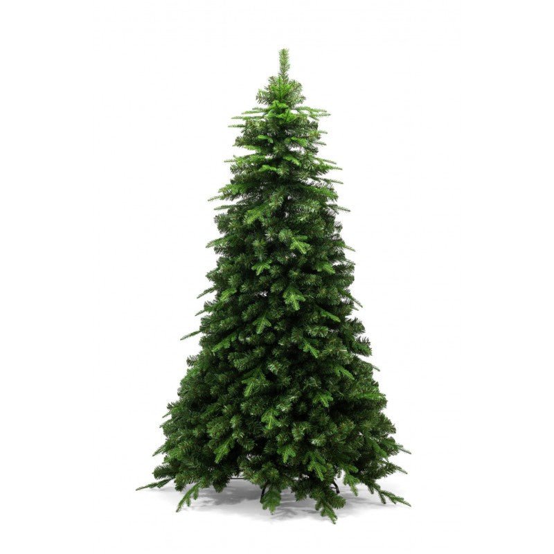 Albero di Natale artificiale Amiata dalla sagoma conica regolare e chioma verde folta
