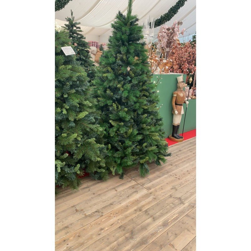 Albero di Natale artificiale Aveto, chioma all'americana con rami ad ago e a foglia larga e stretta – foto 3