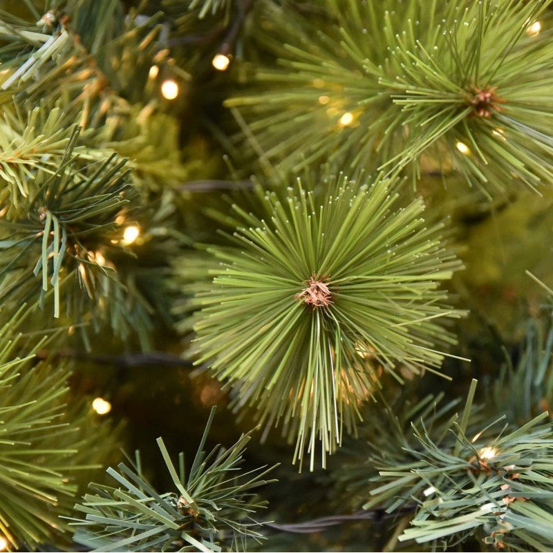 Albero di Natale artificiale Aveto, chioma all'americana con rami ad ago e a foglia larga e stretta – foto 4