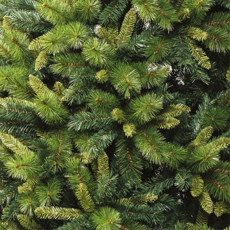 Albero di Natale artificiale Aveto, chioma all'americana con rami ad ago e a foglia larga e stretta – foto 2