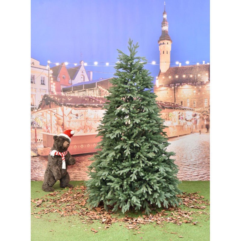 Albero di Natale artificiale Paneveggio con aghi tridimensionali in PE Real Touch, verde e molto folto – foto 2