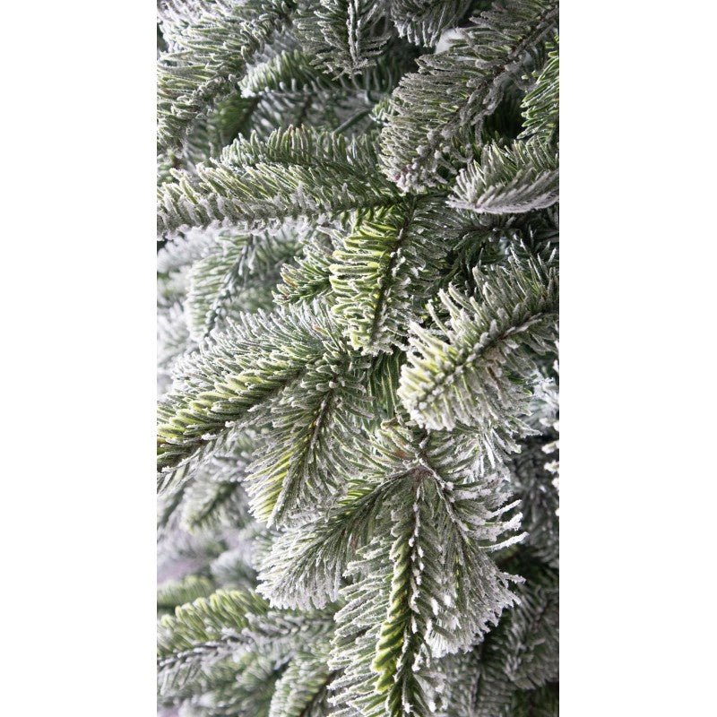 Moena Slim LVG Design, albero natalizio stretto e innevato sollevato su tronco naturale – foto 6