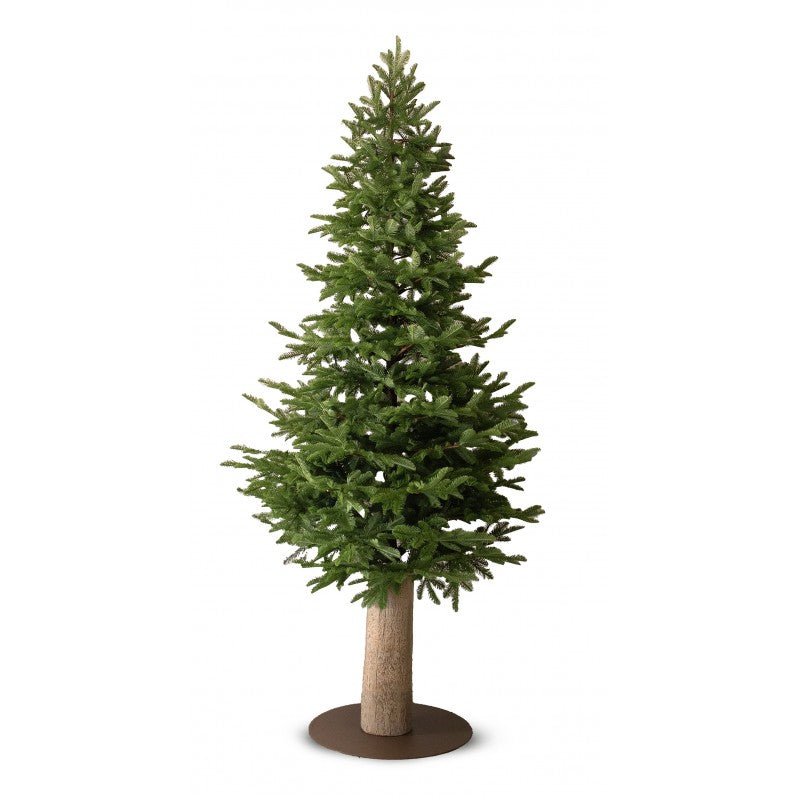 Ghirlandina Slim, albero di Natale stretto in PE con tronco a vista e base in stile naturale