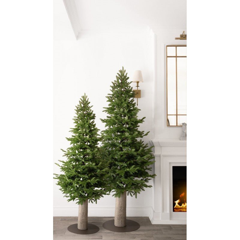 Ghirlandina Slim, albero di Natale stretto in PE con tronco a vista e base in stile naturale – foto 3