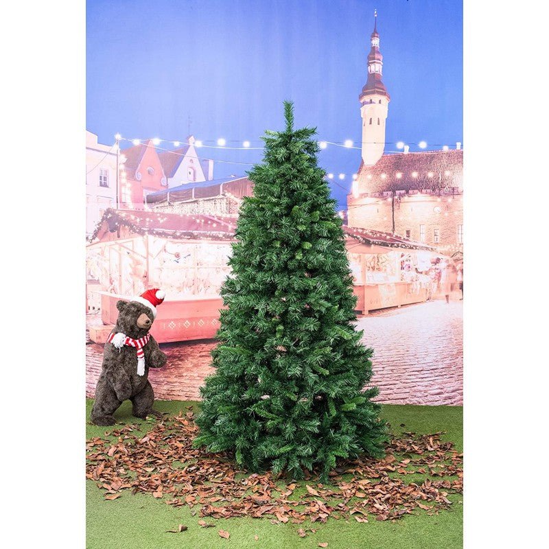 Garisenda Slim, albero di Natale stretto e folto con chioma verde naturale per spazi ridotti – foto 3