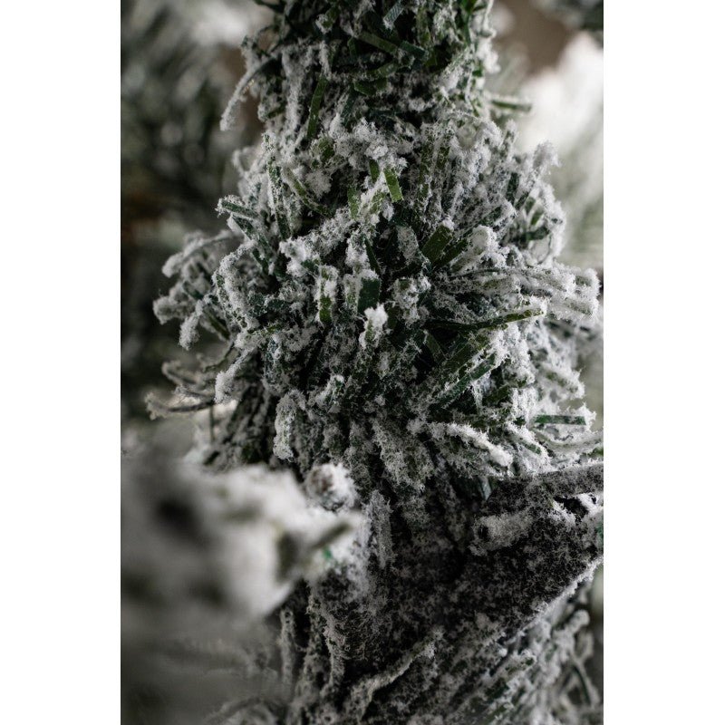 Sestriere Slim LVG Design, albero di Natale stretto in PE e PVC con un velo di neve sui rami – foto 6