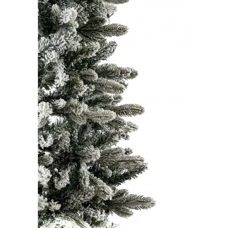 Sestriere Slim LVG Design, albero di Natale stretto in PE e PVC con un velo di neve sui rami – foto 9