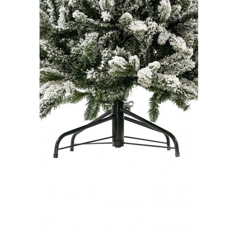 Sestriere Slim LVG Design, albero di Natale stretto in PE e PVC con un velo di neve sui rami – foto 8