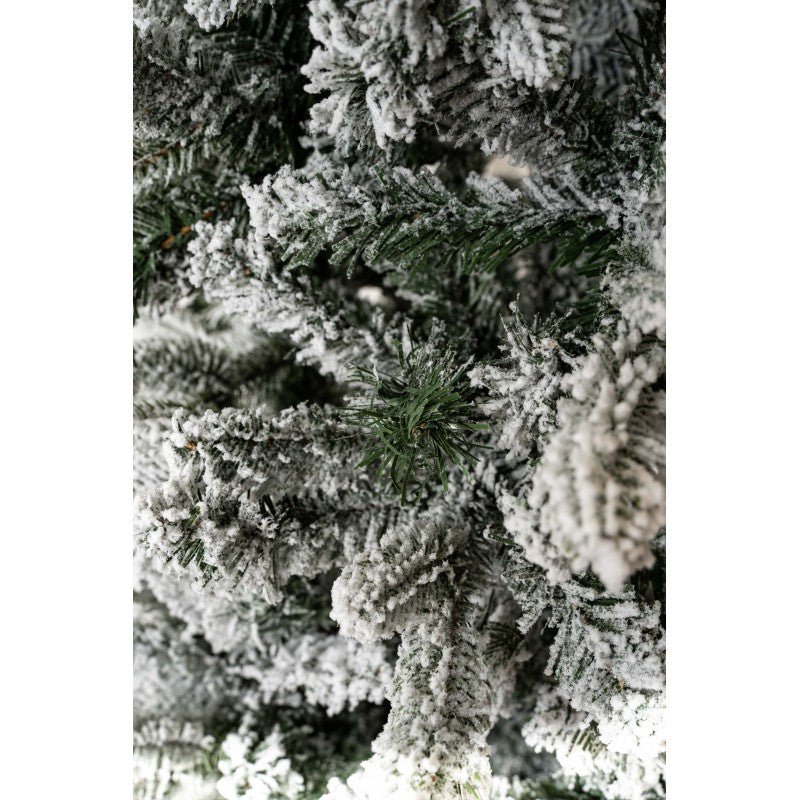 Sestriere Slim LVG Design, albero di Natale stretto in PE e PVC con un velo di neve sui rami – foto 2