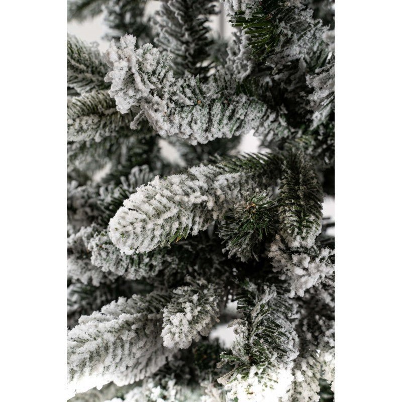 Sestriere Slim LVG Design, albero di Natale stretto in PE e PVC con un velo di neve sui rami – foto 5