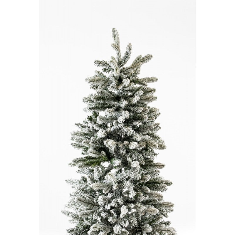 Sestriere Slim LVG Design, albero di Natale stretto in PE e PVC con un velo di neve sui rami – foto 10