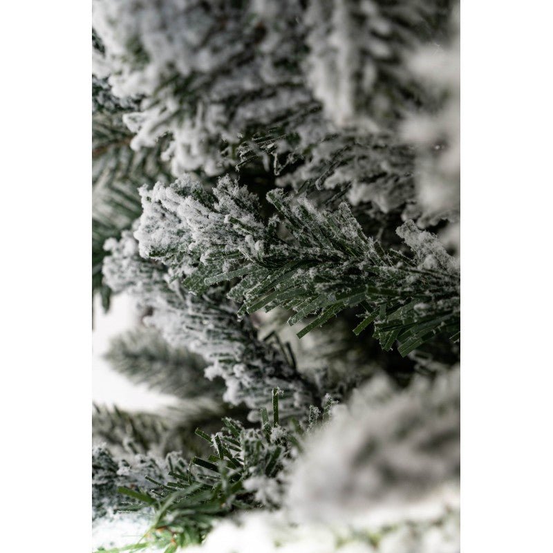 Sestriere Slim LVG Design, albero di Natale stretto in PE e PVC con un velo di neve sui rami – foto 3
