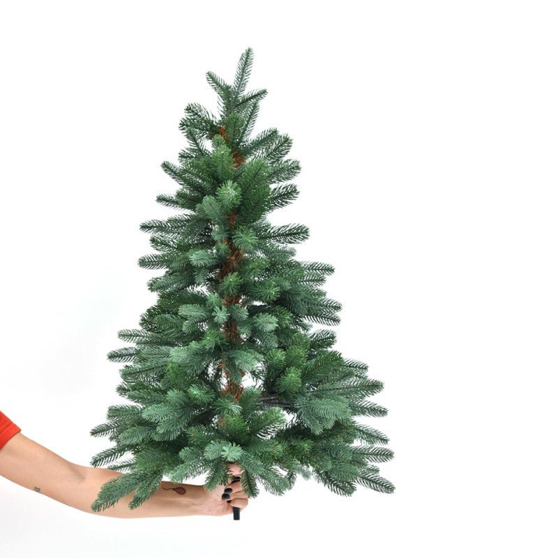 Torrazzo Slim, albero di Natale stretto e alto in PE verde con base a croce metallica – foto 5