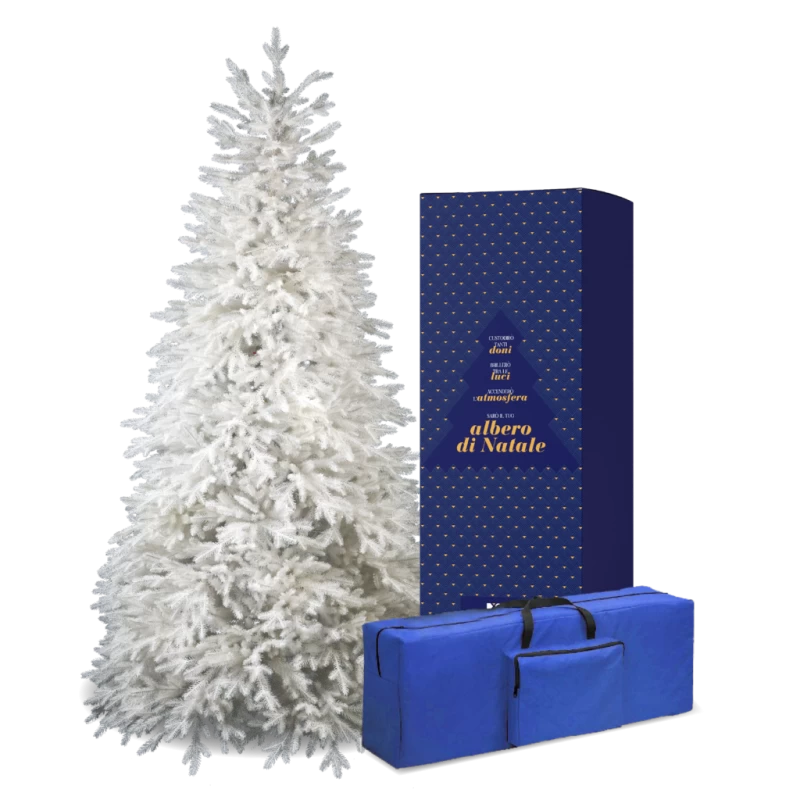 Albero di Natale artificiale Lincoln White Deluxe, Real Touch bianco