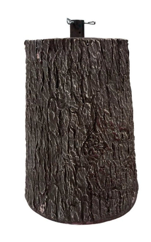 Base tronco marrone scuro per albero di Natale, vista frontale
