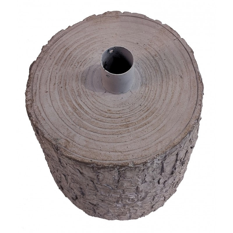 Particolare della corteccia della base grigio tortora