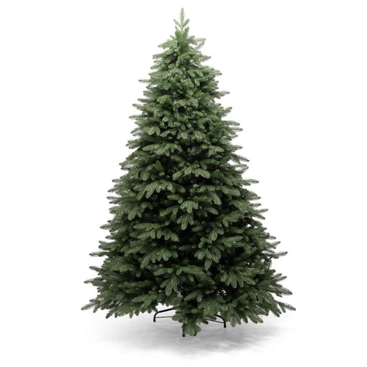 Casentino, albero di Natale artificiale verde dalla forma libera con rami distanziati in PE e PVC