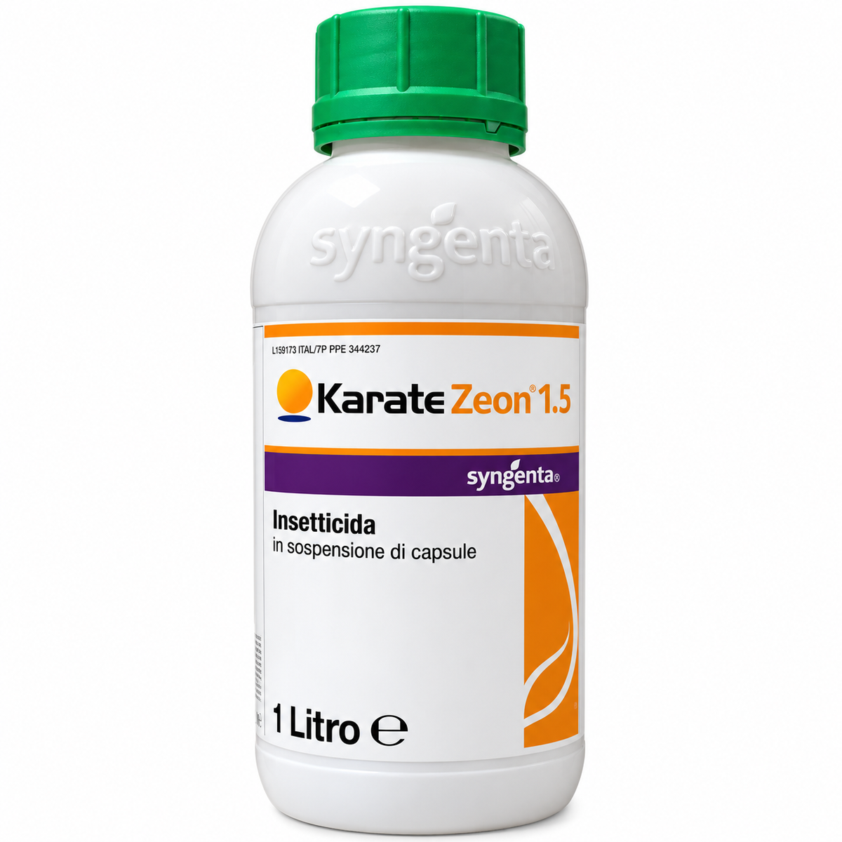 Flacone Karate Zeon 1.5 Syngenta da 1 litro, insetticida in sospensione di capsule.