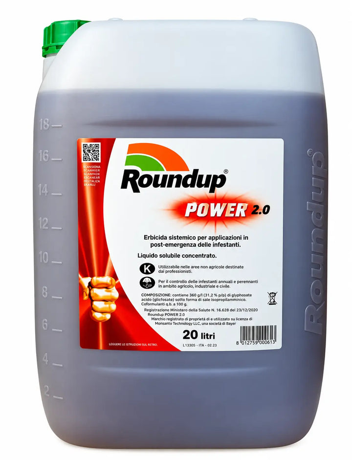 Roundup Power 2.0 20 litri erbicida sistemico a base di glifosate