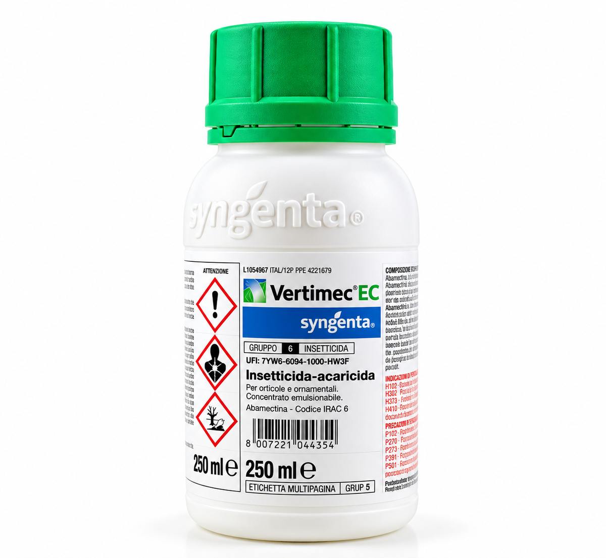 ertimec EC 250 ml Syngenta, confezione di insetticida acaricida